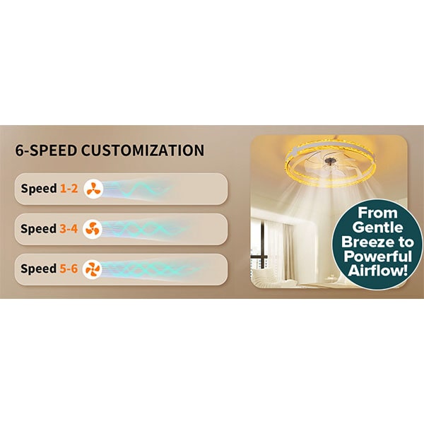 Chandelier Fan with Dimmable Lights