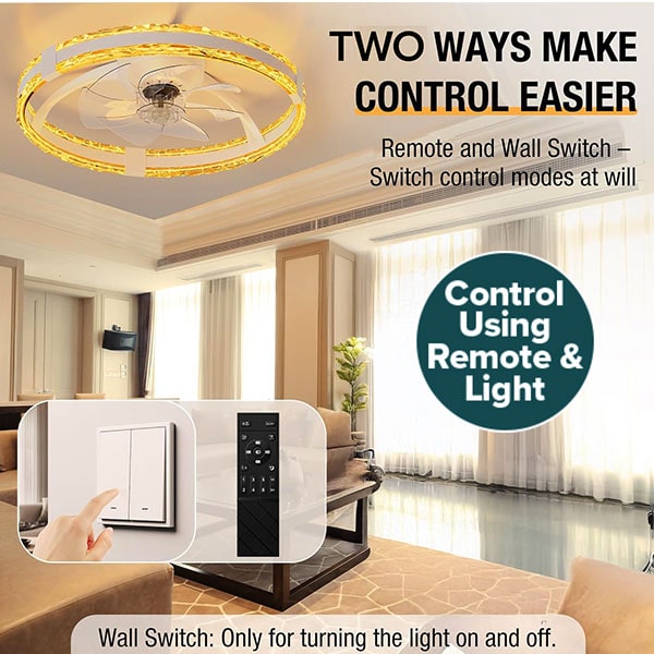 Chandelier Fan with Dimmable Lights