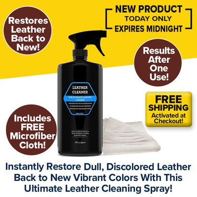 Leather Cleaning Spray for Couches, Car Interiors, Bags, Jackets, and Shoes
