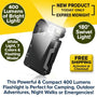Rechargeable 400 Lumens Dual Light Flashlight