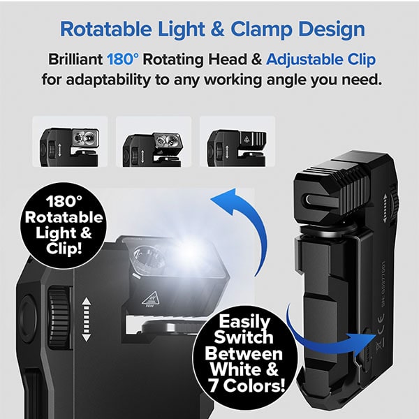 Super Bright Slim Dual Light Flashlight