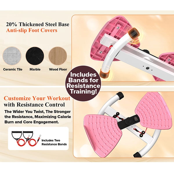 Waist Fitness Twisting Machine (Includes Resistance Bands)