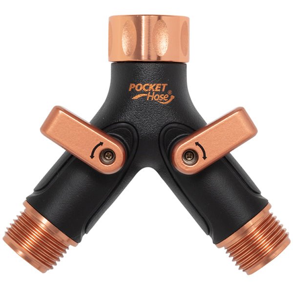 Pocket Hose Copper Bullet 2Way Hose Splitter BulbHead