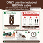 Instructional graphic showing that only the included brown USB-A to USB-C cable should be used to charge your Quack Attack cordless vacuum. The graphic displays the correct charging cable alongside incorrect cables, and illustrates three clear charging steps with images and text, highlighting the importance of using the proper cable for your Quack Attack handheld vacuum pet hair cleaner.