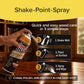 A hand holds a can of Bull Shot Furniture Polish, a cleaner for wood. Instructions are shown: 1. Shake well 2. Point at surface 3. Spray and wipe. Text reads: Clean, polish, and protect in one easy step.