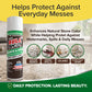 A can of Bull Shot Granite & Stone is displayed next to text highlighting its effectiveness in cleaning granite and stone countertops, protecting surfaces from watermarks, spills, crumbs, and everyday grime.