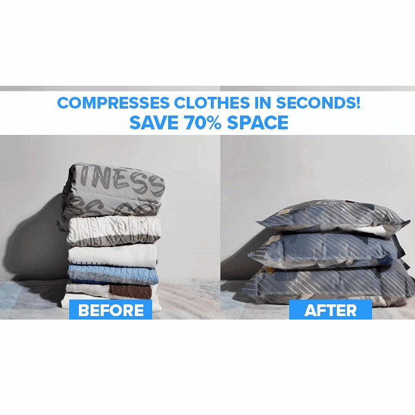 Vacuum Bags for Travel with Wireless Rechargeable Pump (15 Bags)