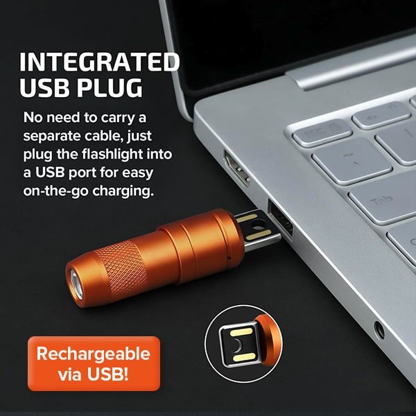 Rechargeable LED Keychain Flashlight