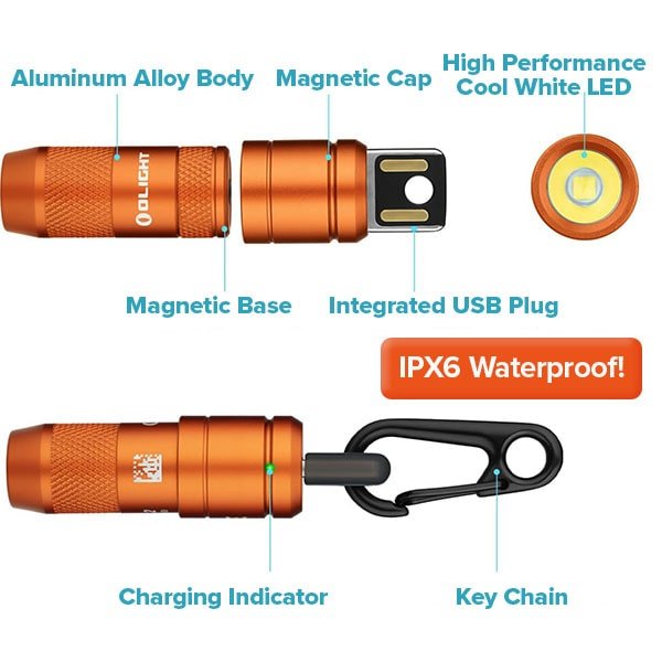 Rechargeable LED Keychain Flashlight