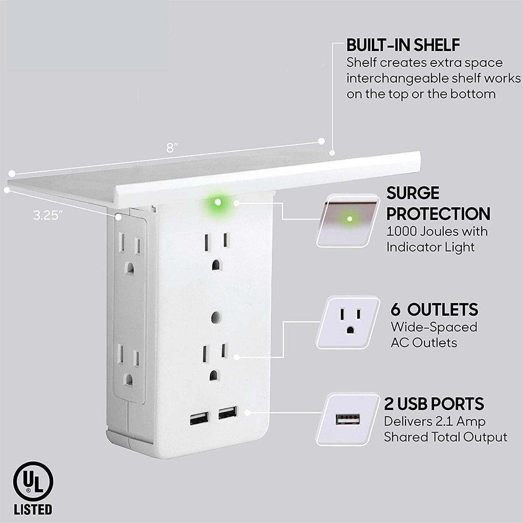 Space-Saving Outlet Shelf