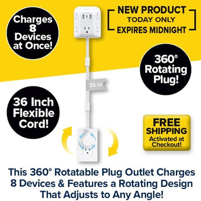 360° Rotating Plug Outlet Extender