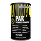 Animal Pak - Multivitamin for Men & Women is a black and yellow container with 44 packs, providing a powerful foundation for cellular energy, immune support, antioxidants, and muscle building.