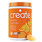 Create Creatine Gummies in orange flavor come in bright orange and white packaging with orange slices and gummy images. The label promotes muscle strength, recovery, energy, cognition, and Creapure Creatine Monohydrate.