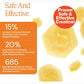 Orange and white graphic promotes Create Creatine Gummies. Highlights: Safe and effective, 15% boost in muscle strength and power, 20% improved memory, plus 685 clinical trials supporting safety and effectiveness.