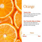Close-up of orange slices on the left; on the right, text highlights their sweet and tart taste, plus fun ways to enjoy them—like Create Creatine Gummies with Creapure Creatine Monohydrate for muscle strength. The flavor meter leans toward sweet.