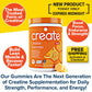 Create Creatine Gummies in orange flavor feature Creapure Creatine Monohydrate to support muscle strength and recovery. Enjoy bold colors, free shipping, and a product image included!.