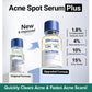 Two bottles of Dr. Leo Acne Buster, one labeled Original Formula and the other Upgraded Formula, displayed with a list of ingredients including salicylic acid, niacinamide, colloidal sulfur, and zinc oxide.