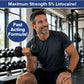 A man in workout clothes smiles while lifting a dumbbell at a gym. Text reads: Maximum Strength 5% Lidocaine! and Fast Acting Formula! Experience powerful relief from hemorrhoids with Hempvana Hemorrhoid, featuring advanced lidocaine and soothing hemp seed oil for ultimate comfort.