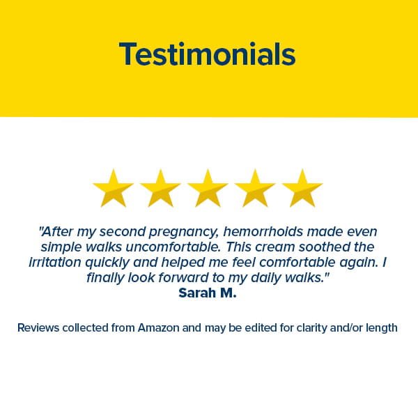 ★★★★★ "I experienced immediate relief from irritation after using Hempvana Hemorrhoid cream with hemp seed oil. Now, I can enjoy my daily walks comfortably!" — Sarah M.