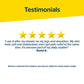 A five-star customer testimonial praises Hempvana Cocoa Butter for its effective pain relief and moisturizing benefits. The review, attributed to David K., notes satisfaction with the product. Reviews may be edited for clarity or length.