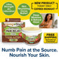 Create a promotional ad for Hempvana Cocoa Butter, a pain relief cream uniquely formulated with hemp seed oil and rich cocoa butter. Featuring 4% lidocaine to numb pain at the source, it delivers targeted comfort, deep hydration, and skin nourishment. Enjoy free shipping! Visual: A woman applies this lidocaine-infused cream to her arm. Text: Numb Pain at the Source. Nourish Your Skin.