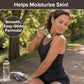 A woman in workout clothes applies Hempvana Original Roll-On, a topical analgesic, to her shoulder outdoors. Text reads, Helps Moisturize Skin! Smooth, Easy-Glide Formula! A water bottle and towel sit on the bench beside her, suggesting pain relief after exercise.