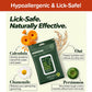 Hypoallergenic Dog & Cat Bathing Glove Wipes are featured alongside calendula, oat, chamomile, and persimmon—ingredients celebrated for their pet-friendly benefits. The text highlights these hypoallergenic wipes as lick-safe, naturally effective, and ideal for gentle cleansing of both dogs and cats.