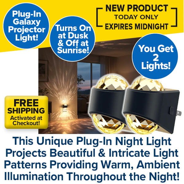 LED Projector Night Light (Pack of 2)