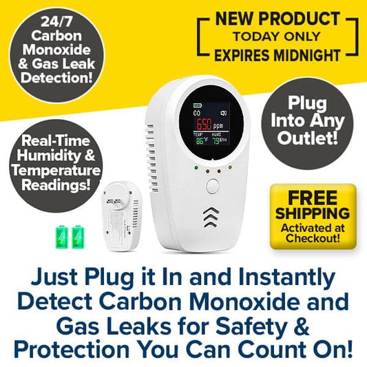Main product image: 5-in-1 Carbon Monoxide & Gas Detector