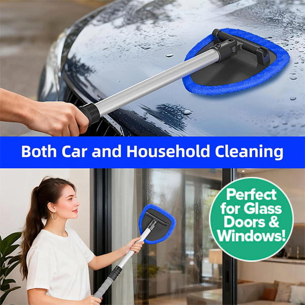 Clean car windshields and glass doors with the Car Windshield Cleaner featuring microfiber pads. Ideal for both car and home use—perfect for glass doors and windows! Achieve streak-free cleaning every time.