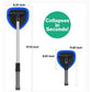 The Car Windshield Cleaner features a blue triangular head, gray handle, and microfiber pads for streak-free windows. Extends to 17.72" and collapses to 11.81" wide in seconds for easy storage. Perfect for quick, effective windshield cleaning.