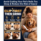 A person uses a Dog Nail Clippers & Grinder with LED Light to trim and smooth a golden retriever’s paw, with infographic text explaining the two-step process.