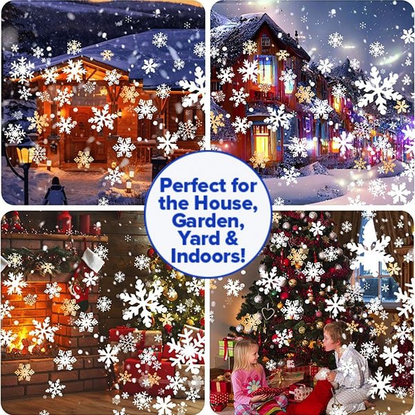 Dual Head Christmas Snowflake Projector