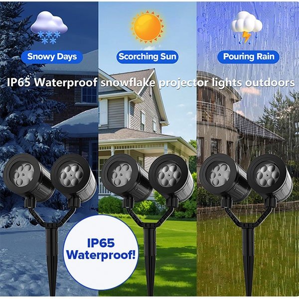 Dual Head Christmas Snowflake Projector