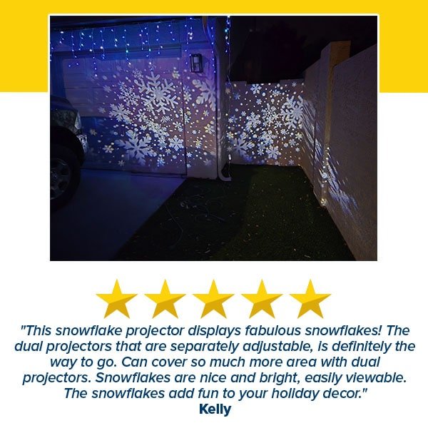 Dual Head Christmas Snowflake Projector