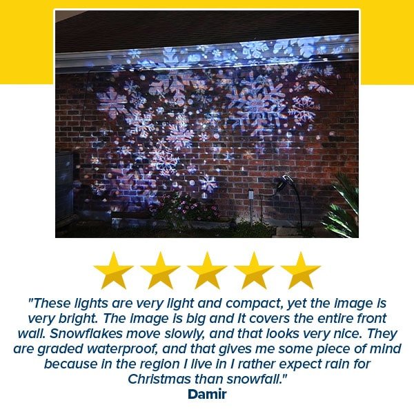 Dual Head Christmas Snowflake Projector