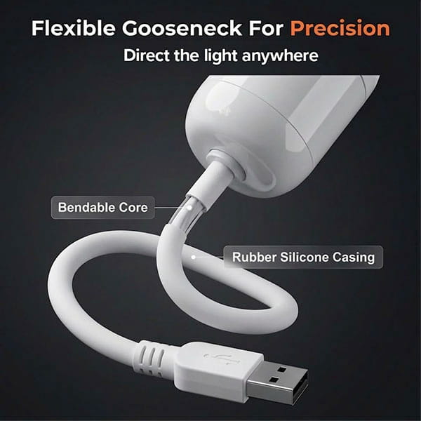 The Galaxy Projector Night Light is a USB-powered device featuring a flexible gooseneck and a durable bendable core with a rubber silicone casing, allowing you to direct light precisely where you want it. Its adjustable lighting and flexibility make it the perfect choice for creating an enchanting starry sky night light atmosphere.