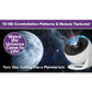 The Galaxy Projector for Bedroom displays 13 HD constellation patterns and nebula textures on your ceiling, with a vivid moon backdrop. Watch the universe come to life and turn your ceiling into a planetarium!.