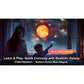 A child and adult admire a glowing Galaxy Projector for Bedroom on a window at night. Text: “Mom, that’s Saturn!” Spark curiosity with realistic galaxies. STEM-friendly | Make bedtime stories magical.