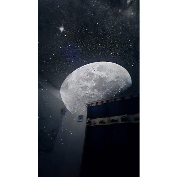 The Galaxy Projector for Bedroom casts a realistic moon and starry night sky onto your ceiling, transforming your room into a stunning celestial scene.