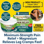Introducing Hempvana Leg Cramps—our newest muscle pain cream featuring the power of hemp seed oil for effective, fast relief from leg cramps. View the image of someone applying this soothing cream directly to their leg. Take advantage of free shipping before this offer ends at midnight!.