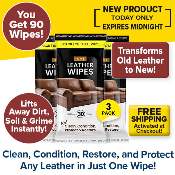 Leather Cleaning & Conditioning Wipes (90 Wipes)