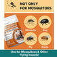 Mosquito Repellent Balls With Citronella Oil shown next to circular icons of a mosquito, beetle, housefly, and gnat, with text indicating it repels various insects.