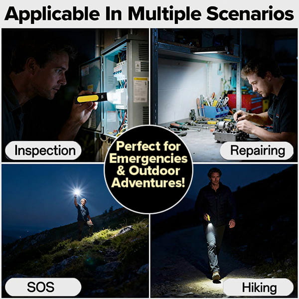 Rechargeable Super Bright Flat LED Flashlight