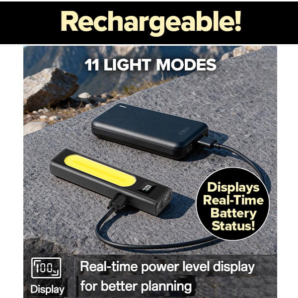 Rechargeable Super Bright Flat LED Flashlight