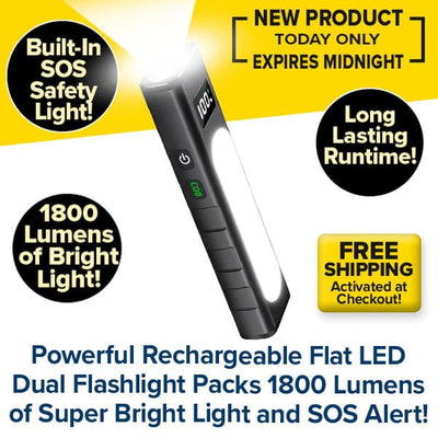 Rechargeable Super Bright Flat LED Flashlight