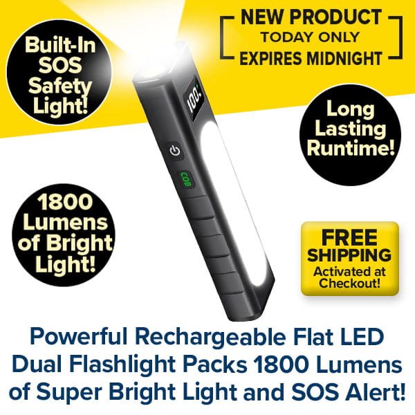 Rechargeable Super Bright Flat LED Flashlight
