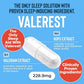 A promotional graphic for Relaxium sleep aid capsules with valerian (5:1) and hops (10:1) extracts. Features clinically proven, non-habit-forming ingredients to support a natural sleep cycle. Each capsule contains 228.9 mg.
