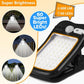 The image shows Clip On Outdoor Solar Lights (Pack of 2), each with 60 super-bright LEDs and 600 lumens. Smaller images depict the lights illuminating outdoor spaces at night, highlighting their Super Brightness.
