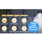 Infographic for Clip On Outdoor Solar Lights (Pack of 2) highlights solar panel, USB charging, 60 LEDs, 3 modes, IP65 waterproofing, motion sensor, and 1500 mAh battery—ideal clip-on lights for your yard's fence or outdoor spaces.